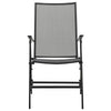 Outdoor Folding Chair Set of 4 | Adjustable Back | Mesh Seat | Gray Steel