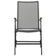 Outdoor Folding Chair Set of 4 | Adjustable Back | Mesh Seat | Gray Steel