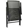Outdoor Folding Chair Set of 4 | Adjustable Back | Mesh Seat | Gray Steel