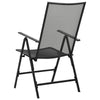 Outdoor Folding Chair Set of 4 | Adjustable Back | Mesh Seat | Gray Steel