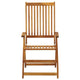 Outdoor Reclined Armchair Set of 3 | Brown Solid Wood Frame
