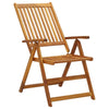 Outdoor Reclined Armchair Set of 3 | Brown Solid Wood Frame