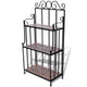 Bruno 3 Tier Plant Stand | Terracotta & Black Iron | Mosaic Top | 45"