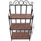 Bruno 3 Tier Plant Stand | Terracotta & Black Iron | Mosaic Top | 45"