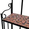 Bruno 3 Tier Plant Stand | Terracotta & Black Iron | Mosaic Top | 45"