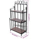 Bruno 3 Tier Plant Stand | Terracotta & Black Iron | Mosaic Top | 45"