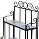 Bruno 3 Tier Plant Stand | Blue White Mosaic Iron | Artistic Finish | 45"