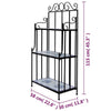 Bruno 3 Tier Plant Stand | Blue White Mosaic Iron | Artistic Finish | 45"