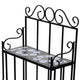 Bruno 3 Tier Plant Stand | Black White Geometric Tile | 45"