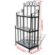 Bruno 3 Tier Plant Stand | Black White Geometric Tile | 45"