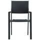 Backyard Armchair Set of 4 | Black | Stackable | Basketweave Pattern