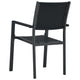 Backyard Armchair Set of 4 | Black | Stackable | Basketweave Pattern
