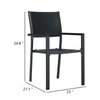 Backyard Armchair Set of 4 | Black | Stackable | Basketweave Pattern