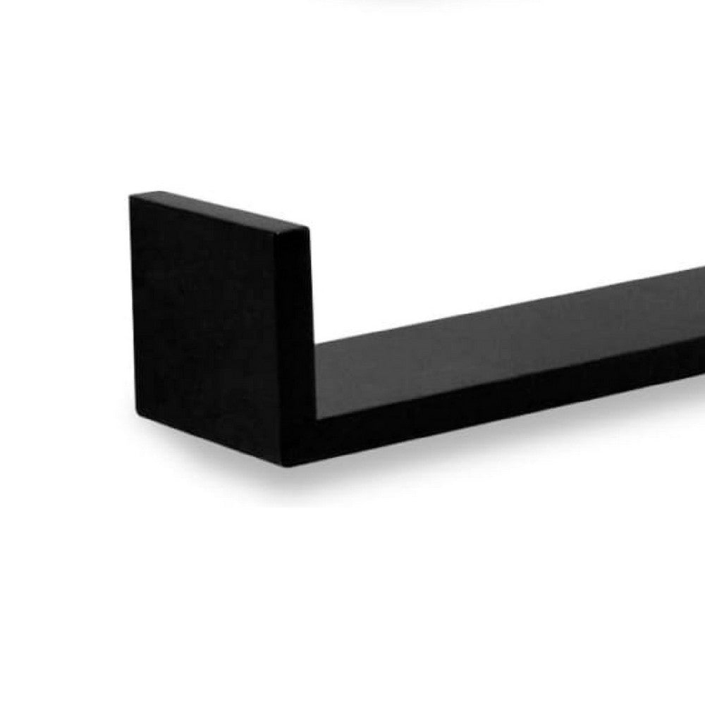 Floating Wall Shelf Set of 3 | Matte Black Finish | 12,18,24 Inch