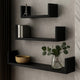Floating Wall Shelf Set of 3 | Matte Black Finish | 12,18,24 Inch