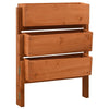 Outdoor 3 Tier Planter | Orange Solid Wood | Foldable Design | 30"