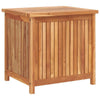 Water Resistant Outdoor Storage Box | Brown Solid Teak Wood | 24"