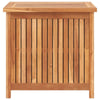 Water Resistant Outdoor Storage Box | Brown Solid Teak Wood | 24"