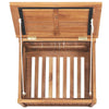 Water Resistant Outdoor Storage Box | Brown Solid Teak Wood | 24"