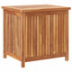 Water Resistant Outdoor Storage Box | Brown Solid Teak Wood | 24"