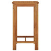 41" Garden Bar Height Table | Natural Brown Solid Acacia Wood | Square