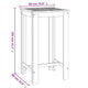 41" Garden Bar Height Table | Natural Brown Solid Acacia Wood | Square