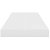 Floating Wall Shelf | High Gloss White Finish | Wall Mountable 24"