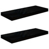 Maeve Floating Wall Shelf Set of 2 | High Gloss Black | 24"