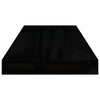 Maeve Floating Wall Shelf Set of 2 | High Gloss Black | 24"