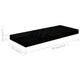 Maeve Floating Wall Shelf Set of 2 | High Gloss Black | 24"