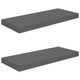Maeve Floating Wall Shelf Set of 2 | High Gloss Gray | 24"