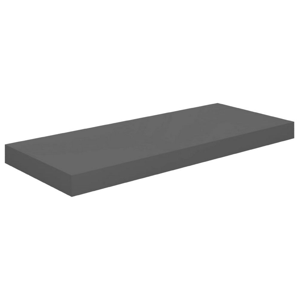 Maeve Floating Wall Shelf Set of 2 | High Gloss Gray | 24"