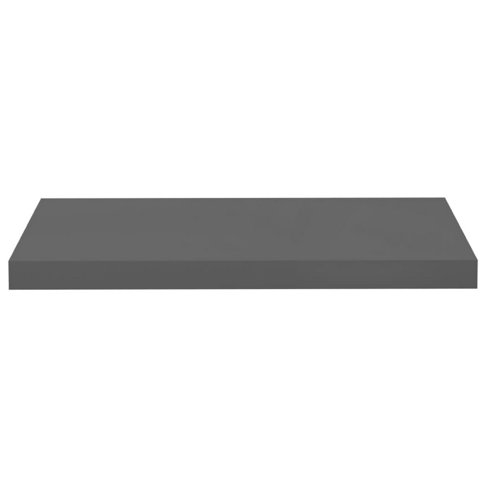Maeve Floating Wall Shelf Set of 2 | High Gloss Gray | 24"