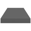 Maeve Floating Wall Shelf Set of 2 | High Gloss Gray | 24"