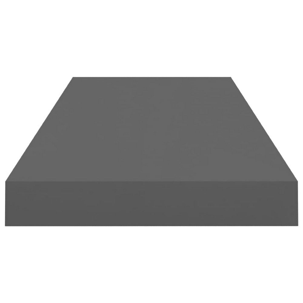 Maeve Floating Wall Shelf Set of 2 | High Gloss Gray | 24"