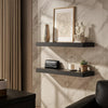 Maeve Floating Wall Shelf Set of 2 | High Gloss Gray | 24"