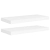 Maeve Floating Wall Shelf Set of 2 | White | Sturdy Frame | 24"
