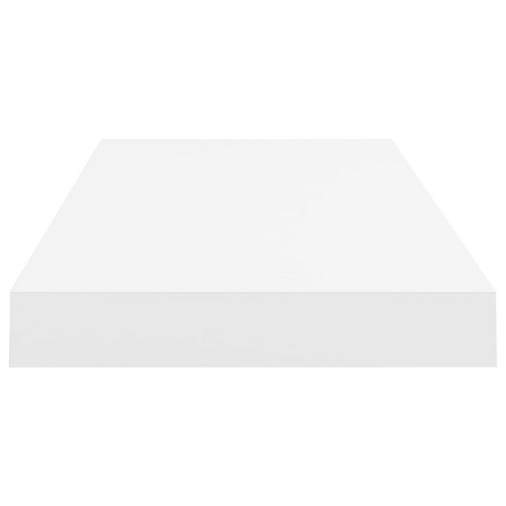 Maeve Floating Wall Shelf Set of 2 | White | Sturdy Frame | 24"