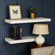 Maeve Floating Wall Shelf Set of 2 | White | Sturdy Frame | 24"