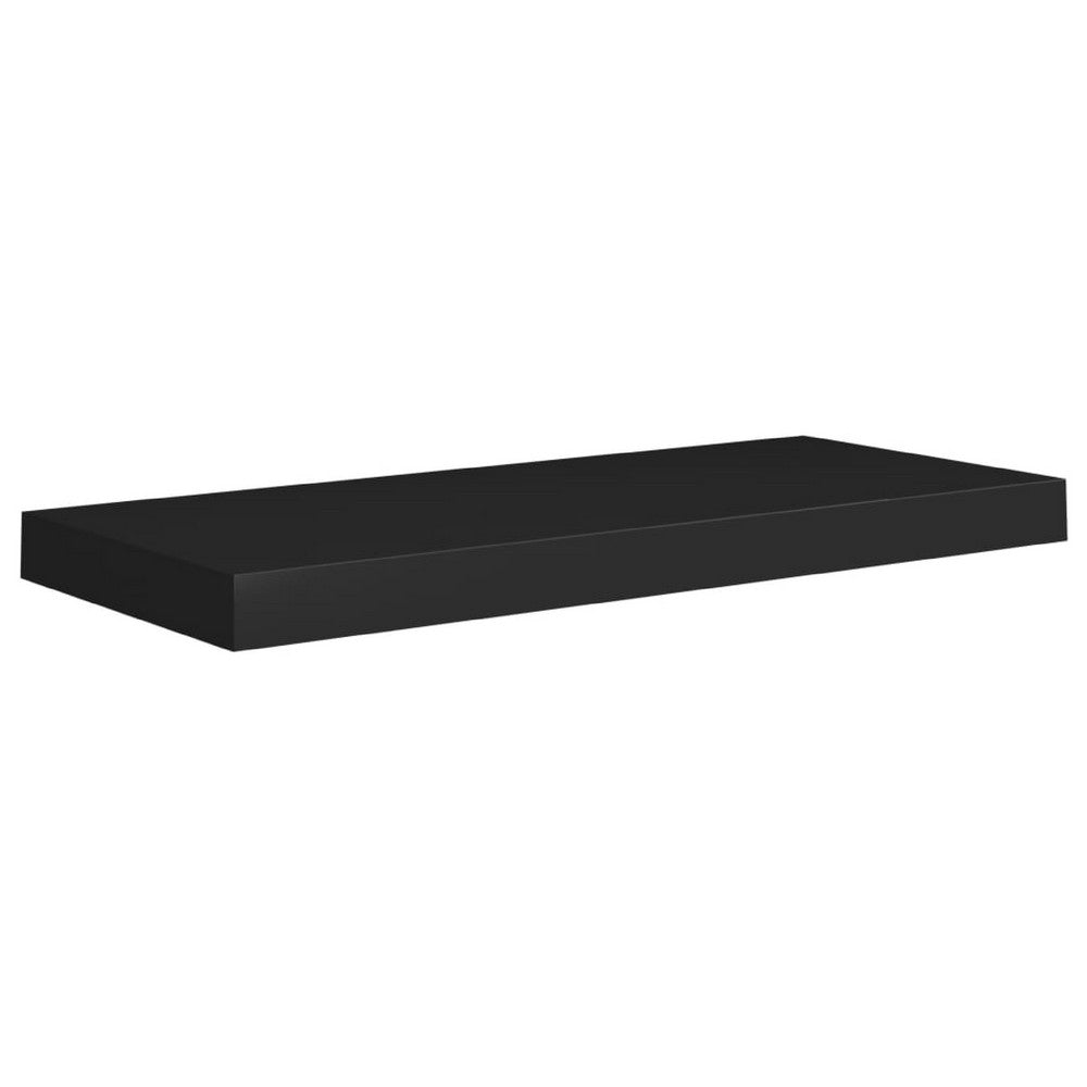 Maeve Floating Wall Shelf Set of 2 | Matte Black Finish | 24"