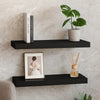 Maeve Floating Wall Shelf Set of 2 | Matte Black Finish | 24"
