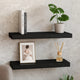 Maeve Floating Wall Shelf Set of 2 | Matte Black Finish | 24"