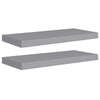 Maeve Floating Wall Shelf Set of 2 | Gray | Honeycomb MDF | 24"