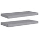 Maeve Floating Wall Shelf Set of 2 | Gray | Honeycomb MDF | 24"