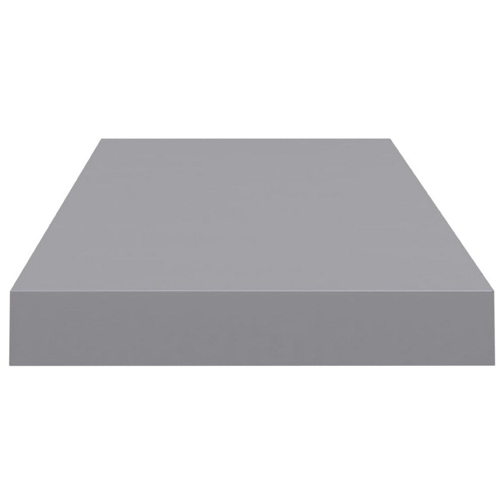 Maeve Floating Wall Shelf Set of 2 | Gray | Honeycomb MDF | 24"