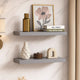 Maeve Floating Wall Shelf Set of 2 | Gray | Honeycomb MDF | 24"