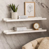 Maeve Frame Ledge Wall Shelf Set of 2 | White Smooth Lacquer | 24"