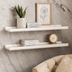 Maeve Frame Ledge Wall Shelf Set of 2 | White Smooth Lacquer | 24"