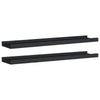 Maeve Frame Ledge Wall Shelf Set of 2 | Black Smooth Lacquer | 24"