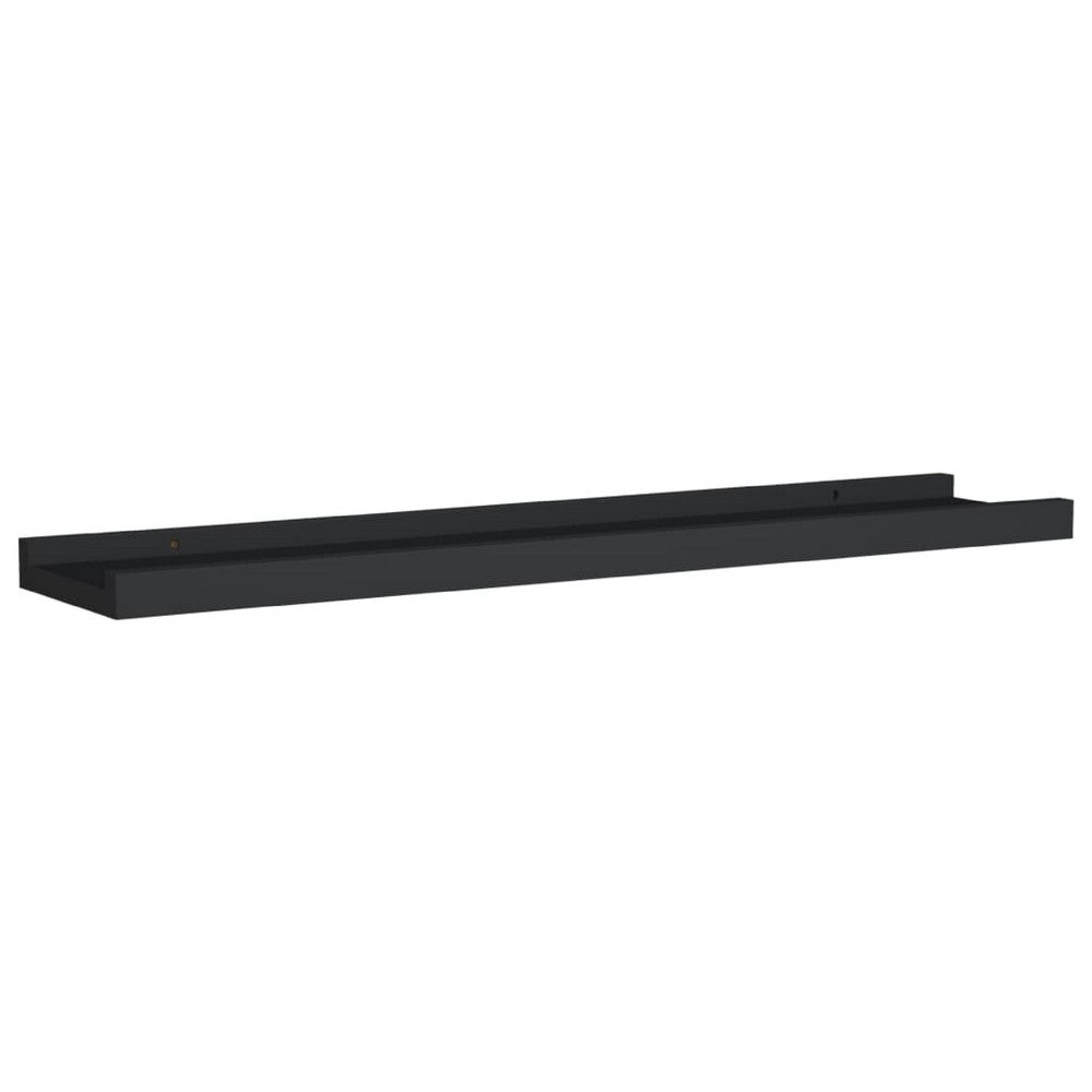 Maeve Frame Ledge Wall Shelf Set of 2 | Black Smooth Lacquer | 24"